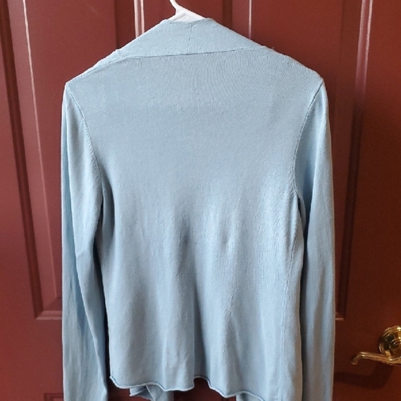Eileen Fisher Light Blue Crew Neck Sweater - Picture 7 of 11
